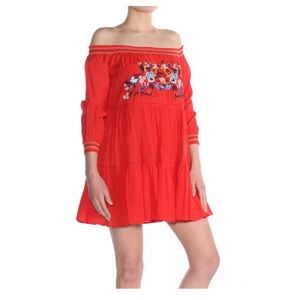 Free people embroidered off the shoulder dress